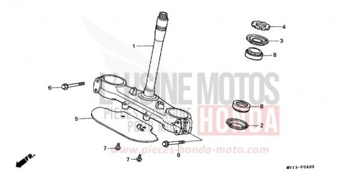 TIGE DE DIRECTION XRV750N de 1992